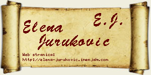 Elena Juruković vizit kartica